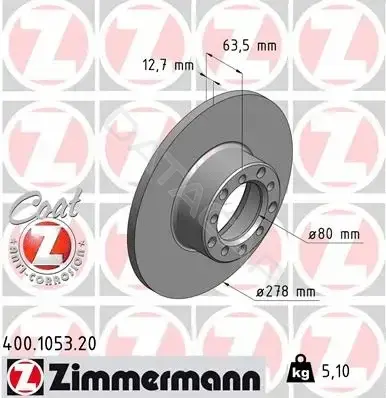 Тормозные диски ZIMMERMANN 400.1053.20