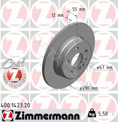 Тормозные диски ZIMMERMANN 400.1423.20