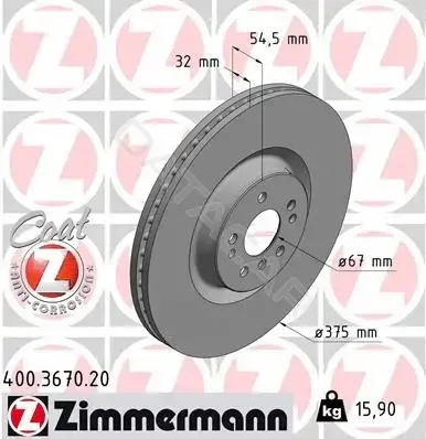 Тормозные диски ZIMMERMANN 400.3670.20