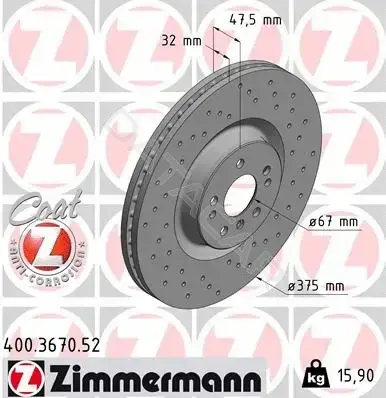 Тормозные диски ZIMMERMANN 400.3670.52