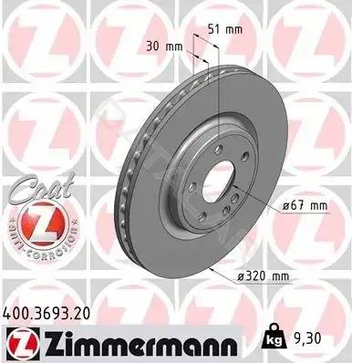 Тормозные диски ZIMMERMANN 400.3693.20