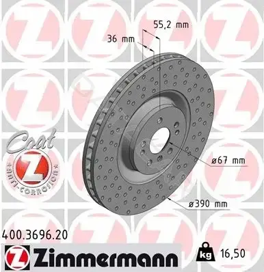 Тормозные диски ZIMMERMANN 400.3696.20