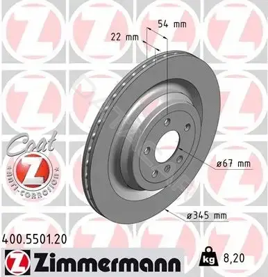 Тормозные диски ZIMMERMANN 400.5501.20