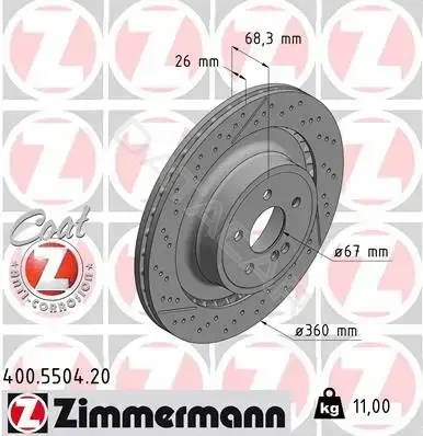 Тормозные диски ZIMMERMANN 400.5504.20