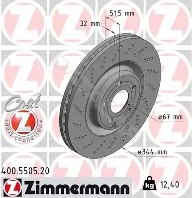 Тормозные диски ZIMMERMANN 400.5505.20