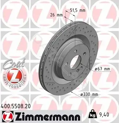 Тормозные диски ZIMMERMANN 400.5508.20