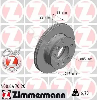 Тормозные диски ZIMMERMANN 400.6470.20