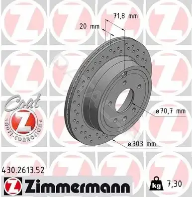 Тормозные диски ZIMMERMANN 430.2613.52