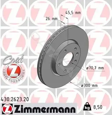 Тормозные диски ZIMMERMANN 430.2623.20