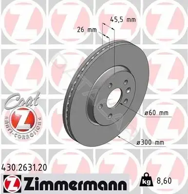 Тормозные диски ZIMMERMANN 430.2631.20