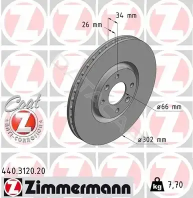 Тормозные диски ZIMMERMANN 440.3120.20