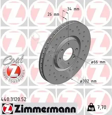 Тормозные диски ZIMMERMANN 440.3120.52