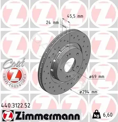 Тормозные диски ZIMMERMANN 440.3122.52