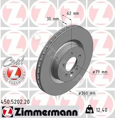 Тормозные диски ZIMMERMANN 450.5202.20