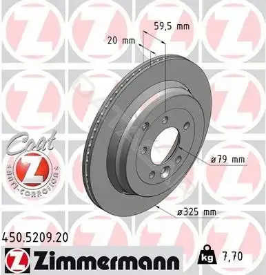 Тормозные диски ZIMMERMANN 450.5209.20