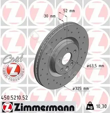Тормозные диски ZIMMERMANN 450.5210.52