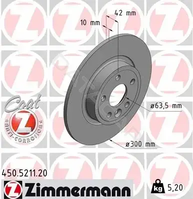 Тормозные диски ZIMMERMANN 450.5211.20