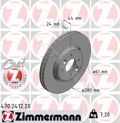 Тормозные диски ZIMMERMANN 470.2412.20
