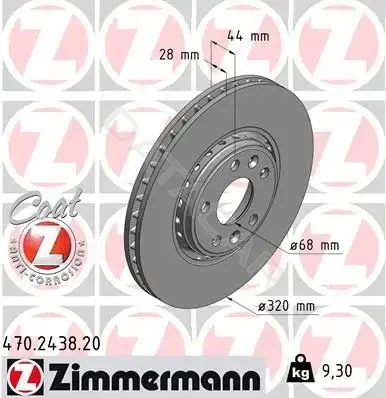 Тормозные диски ZIMMERMANN 470.2438.20