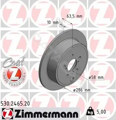 Тормозные диски ZIMMERMANN 530.2465.20