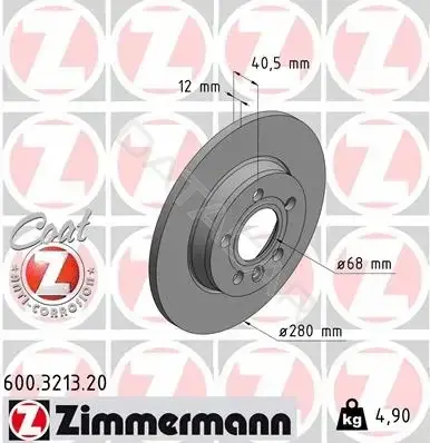 Тормозные диски ZIMMERMANN 600.3213.20