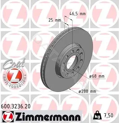 Тормозные диски ZIMMERMANN 600.3236.20