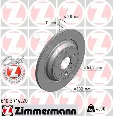 Тормозные диски ZIMMERMANN 610.3714.20