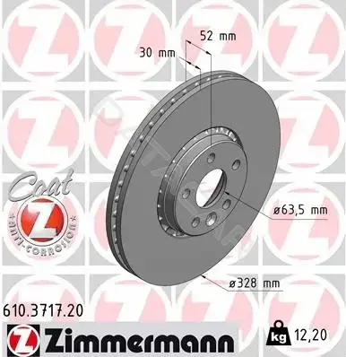 Тормозные диски ZIMMERMANN 610.3717.20