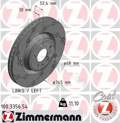Тормозные диски ZIMMERMANN 100.3356.54