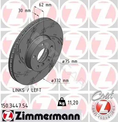 Тормозные диски ZIMMERMANN 150.3447.54
