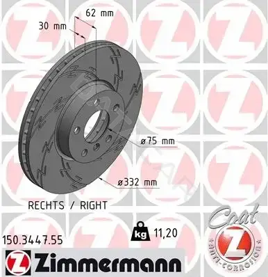 Тормозные диски ZIMMERMANN 150.3447.55
