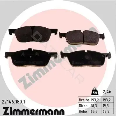 Тормозные колодки ZIMMERMANN 22146.180.1