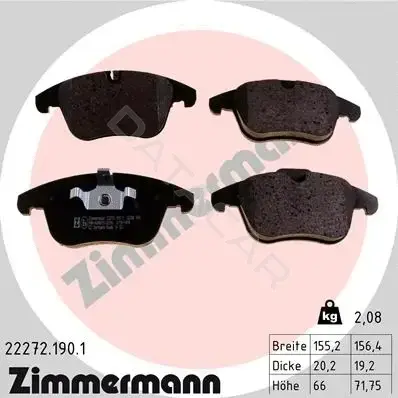 Тормозные колодки ZIMMERMANN 22272.190.1