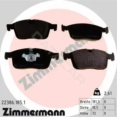 Тормозные колодки ZIMMERMANN 22386.185.1