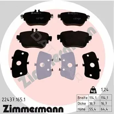 Тормозные колодки ZIMMERMANN 22437.165.1