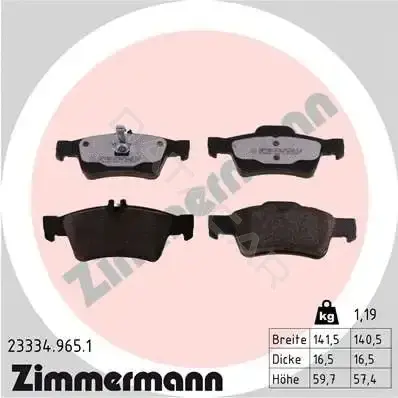 Тормозные колодки ZIMMERMANN 23334.965.1