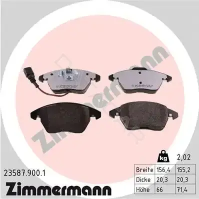 Тормозные колодки ZIMMERMANN 23587.900.1