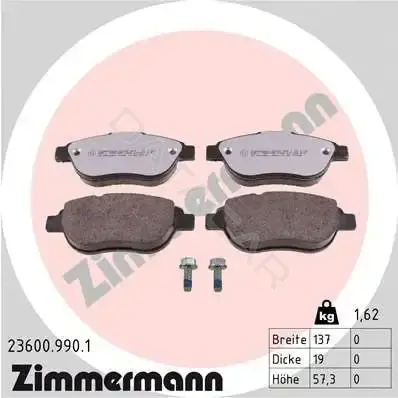 Тормозные колодки ZIMMERMANN 23600.990.1
