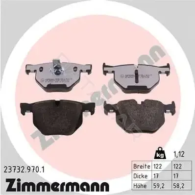 Тормозные колодки ZIMMERMANN 23732.970.1