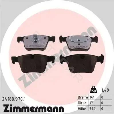 Тормозные колодки ZIMMERMANN 24180.970.1