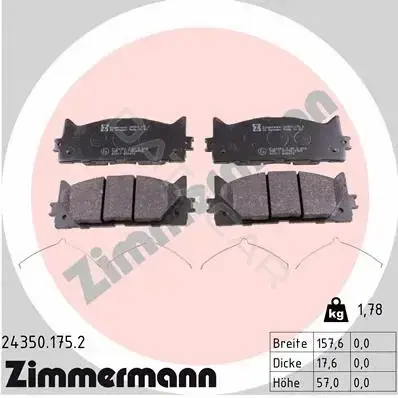 Тормозные колодки ZIMMERMANN 24350.175.2