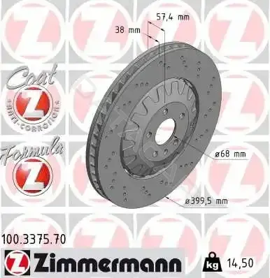 Тормозные диски ZIMMERMANN 100.3375.70