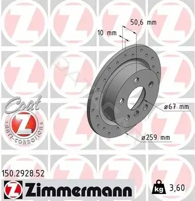Тормозные диски ZIMMERMANN 150.2928.52