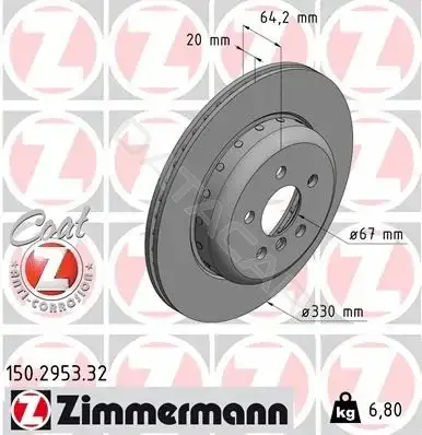 Тормозные диски ZIMMERMANN 150.2953.32