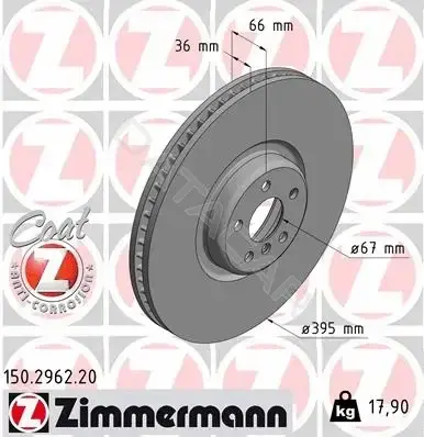 Тормозные диски ZIMMERMANN 150.2962.20