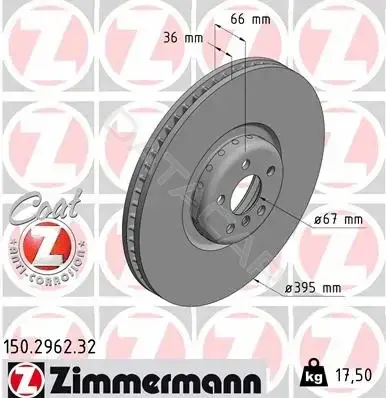 Тормозные диски ZIMMERMANN 150.2962.32