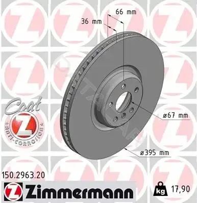 Тормозные диски ZIMMERMANN 150.2963.20