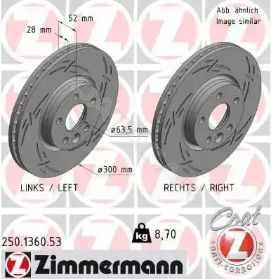 Тормозные диски ZIMMERMANN 250.1360.53