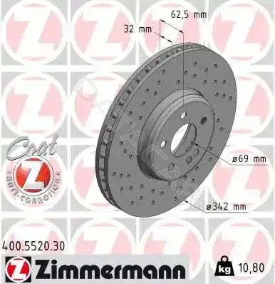 Тормозные диски ZIMMERMANN 400.5520.30