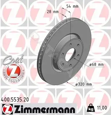 Тормозные диски ZIMMERMANN 400.5535.20